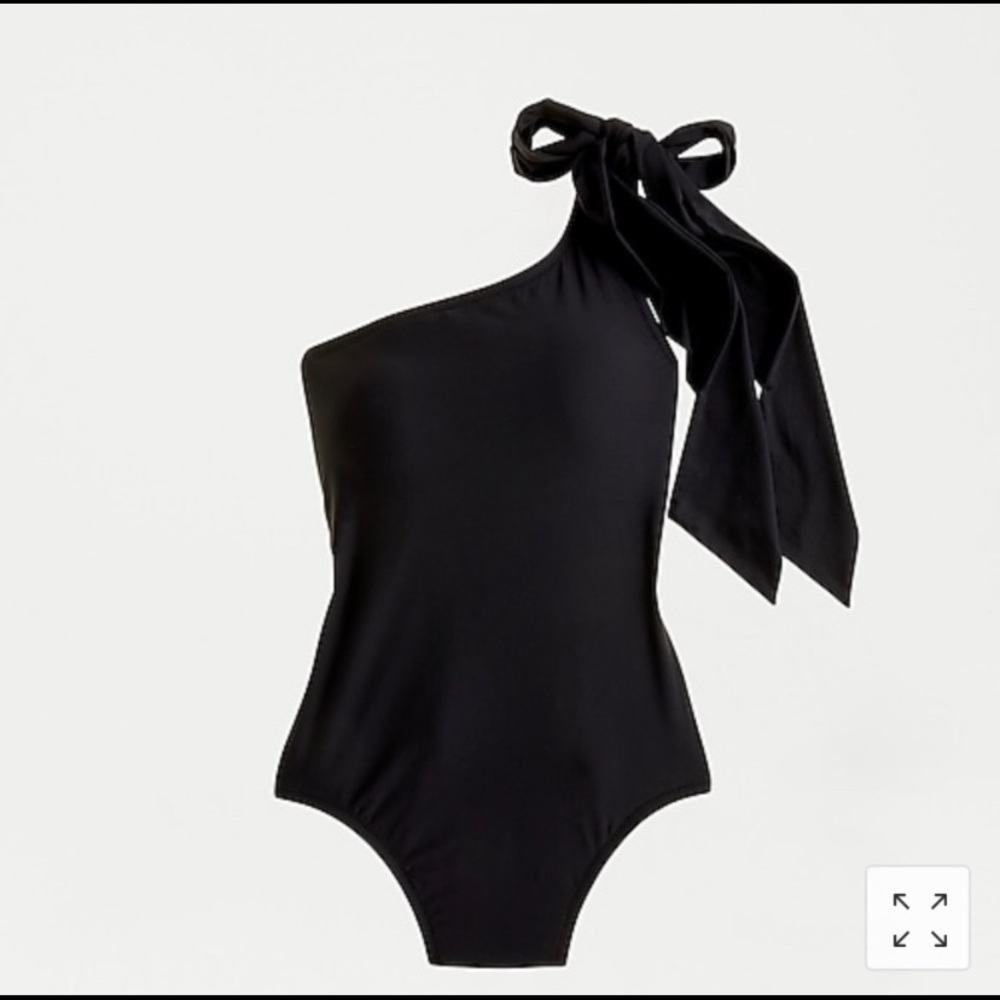 NWT J.Crew Bow-tie one-shoulder swimsuit size 6